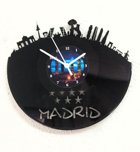 Lasermodel Reloj de Pared de Vinilo, Reloj de Pared Ciudad de Madrid. Precio: 28 €