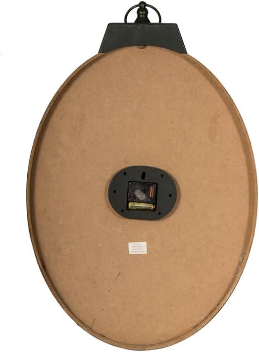 Miniatura 2 de Reloj de pared grande retro ovalado, diseño vintage antiguo, estilo antiguo blanco, funciona con pilas, para dormitorio, granja, cocina, oficina (29