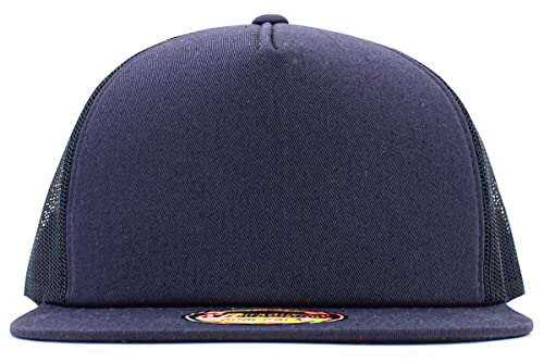 Image of KBETHOS Classic 5 Panel Foam Front Trucker Mesh Cap with Adjustable Snapback