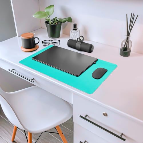 Meetcolor Non-Slip Desk Pad Mat, Leather Desk Mat for Desktop, Waterproof Green Computer Mouse Mat Desktop Protector for Office/Home, 23.6" x 13.7" — view 5