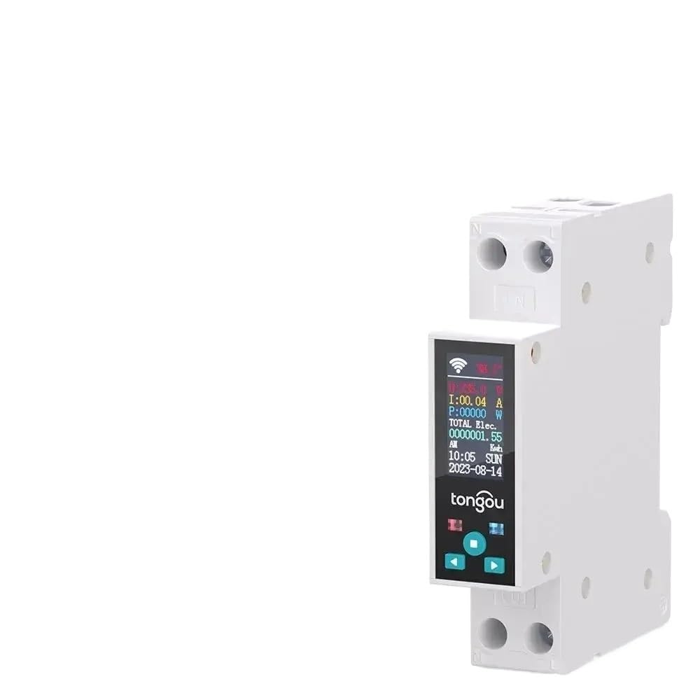Disyuntor,Interruptor AutomáTico MagnetotéRmico Interruptor Inteligente Tuya WIFI 1P 50A, Disyuntor, LED, Medidor De Energía, KWh, Temporizador Y Relé