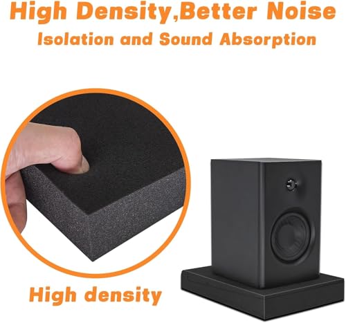Image of 2Pack Studio monitor isolation pads, High-Density Acoustic Foam,sound isolation pads for 5 Inch Monitors,8 inch X 6.3 inch X 1.4 inch,Fit Most Desktop Speakers And Studio Monitor (Isolation Pads, Pack of 2)