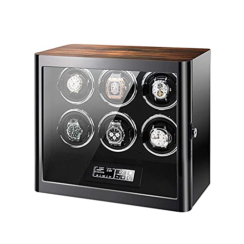 Estuche para relojes automáticos con pantalla táctil y motor silencioso de madera