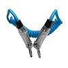 KONDOR BLUE | Coiled 3.5mm Right Angle TRS Stereo Audio Cable | 12 Inch to 24 Inch, Compatible with Stereo Mics, Lavs, Mirrorless Cameras & Timecode Boxes | Blue
