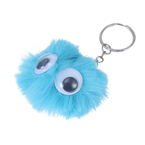 BESTYASH 1 Pc Llavero Bola De Pelo Decoración Creativa Del Llavero Colgante De Bolso De Felpa Llavero De Piel Artificial Llavero Esponjoso Piel De Conejo De Imitación Blue