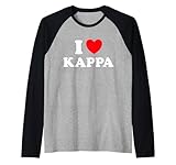 Kappas - Divertido y Lindo Ventilador japonés Yokai Water Spirit Monster Camiseta Manga Raglan