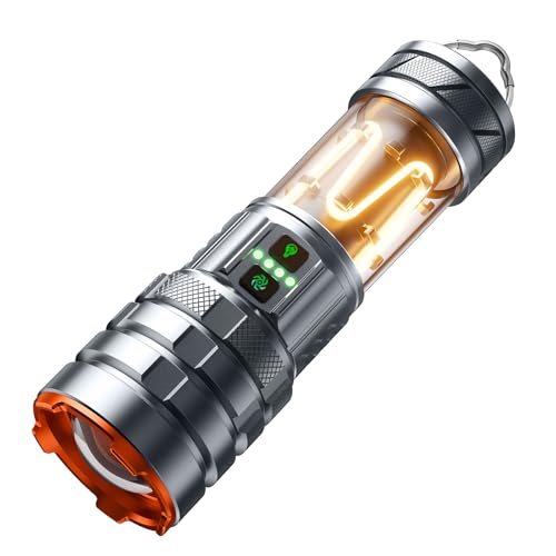 ADDplus Camping Flashlights,90000 Lumens 5000mAh Super Bright High Lumens Rechargeable Flashlight with 11 Modes,Waterproof,Adjustable LED Multi-Flashlight for Car,Outdoor,Camping,Walking,Tactical