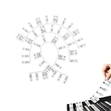Tastiera Pianoforte per 88/61 Tasti - Silicone Rimovibile - Note Colorate per Apprendimento Bambini e Principianti - Nero