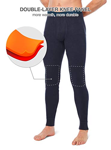 image for DAVID ARCHY Men's 2 Pack Ultra Soft Winter Warm Base Layer Pants Fleec