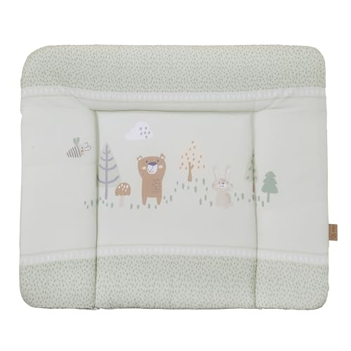 roba Fasciatoio Woodland Buddies 85 x 75 cm - Accessorio per Neonato con Rivestimento in PU - Facile da Pulire - Verde Pastello con Motivo Animali