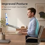 Ergonomic Laptop Stand, Aluminum Riser, 10-15.6", Gold - Image 2