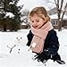 CaySep Kids Winter Warm Knit Scarf Soft Stretch Knitted Neck Scarves Fashion Solid Color Scarf for Toddler baby Boys Girls