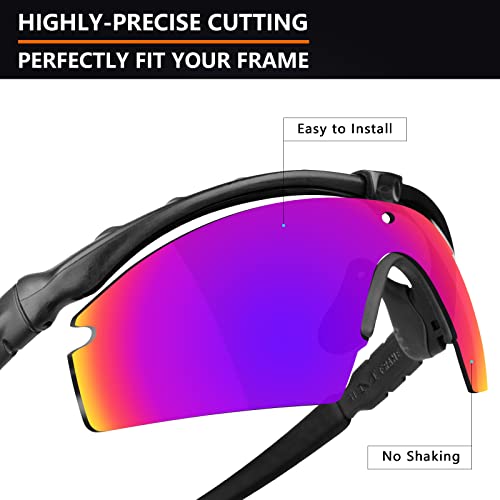 Image of Alphax Polarized Replacement Lenses for Oakley Si M Frame 3.0 OO9146 Sunglasses - Glare Reduction | Precision Cutting