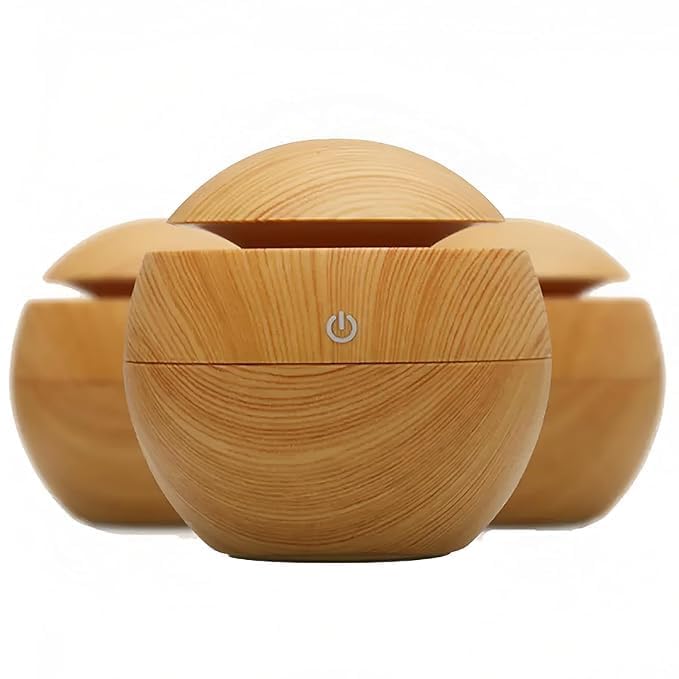 Light Wood Humidifier Magic Cup Cool Mist Humidifiers Night Light Car Office Babies Home Air Humidifier Room Home Room Fragrance Moisture Yoga Bedroom Car (Pack of 1 Pcs)-image-37