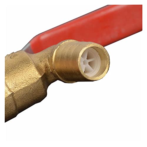 Válvula de grifo de latón de 1/2" para agua caliente con codo y mango para caldera 4