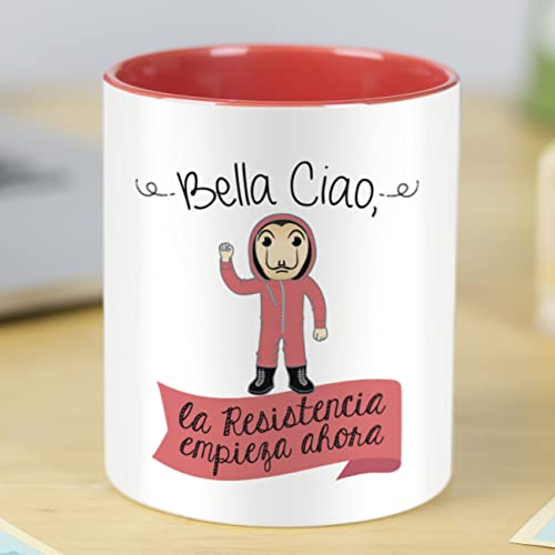 La mente es Maravillosa - Taza con Frase y dibujo. Regalo original y gracioso (Bella Ciao, la...