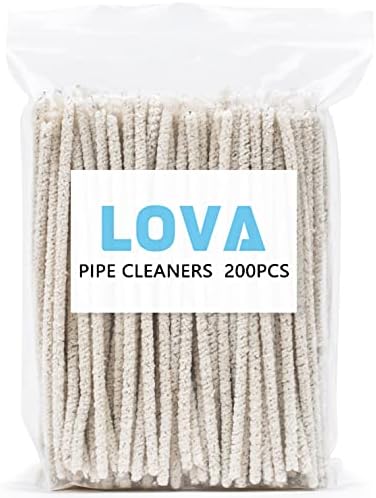 Pipe Cleaners (200 Hard Bristle) for Arts and Crafts and Glass and Pipe Smoking, Easily Cleans and Crafts! Hard Bristle Pipe Cleaners for Pipe Smoking for Glass Long White Pipe Cleaners Craft Supplies