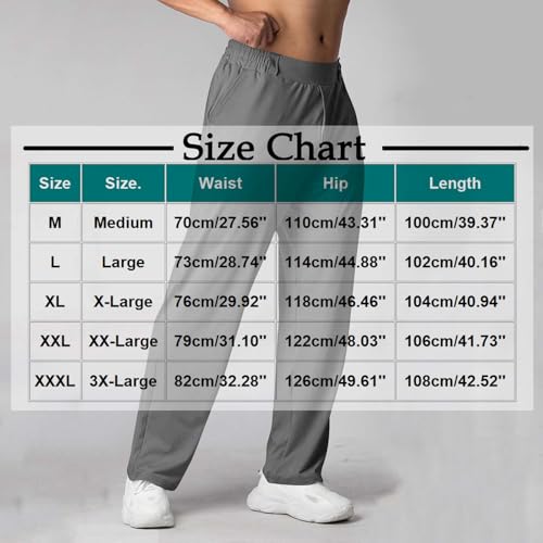 Wide Leg Pant for Men Fashion Outdoor Straight Breathable Trousers Relaxed Fit Lightweight Casual Pants Athletic3