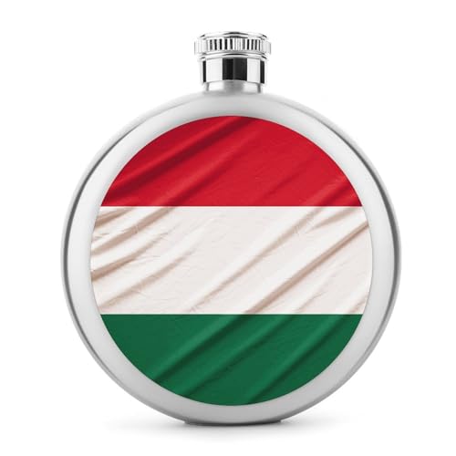 Stainless Steel Wine Bottle Liquor Container Italy Flag Print Leak Proof Hip Flask Durable for Camping Hiking Travel Festivals