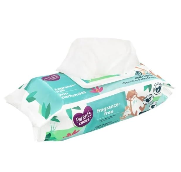 Parent's Choice Fragrance Free Baby Wipes, 8 Flip-Top Packs (800 Count) - Walmar