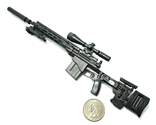 4D 1/6 Scale MSR Sniper Rifle US Army Remington Modular Gun Model Fit for 12