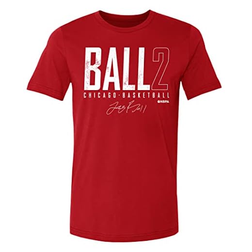 500 LEVEL Lonzo Ball Shirt (Cotton, Medium, Red) - Lonzo Ball Chicago Elite WHT
