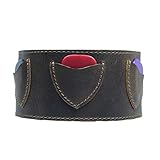 Hide & Drink, Leather Guitar Pick Cuff / Bracelet / Wristband / Holder / Picks Case / Gifts Ideas for Musicians, Handmade Includes 101 Year Warranty :: Bourbon Brown