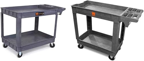 WEN Capacidad de 500 libras, 46 x 25.5 pulgadas, carrito de servicio extra ancho y 73009 capacidad de 500 libras, 40 x 17 pulgadas, carrito de