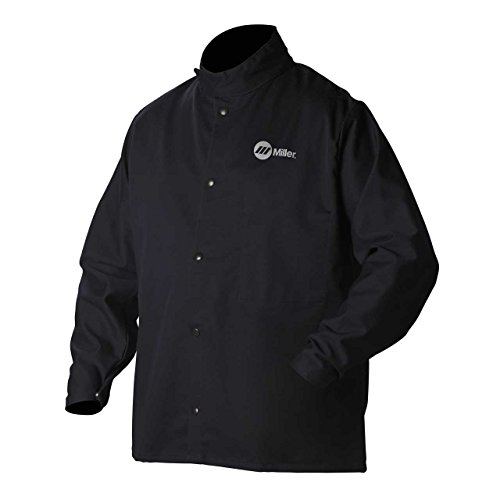 Welding Jacket, Navy, Cotton/Nylon, L3