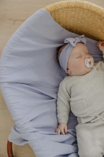 Image of Copper Pearl Swaddle Blankets for Newborns | Soft Stretchy Receiving Blankets for Boys and Girls | Large 46 x 46 Inch Baby Blankets | Lightweight and Breathable Swaddles | Periwinkle