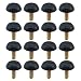 Antrader Home Metal Adjustable Threaded Stem Furniture Table Desk Glide Leg Leveler Leveling Foot Adjuster Pad 23mm Base Dia, Pack of 16