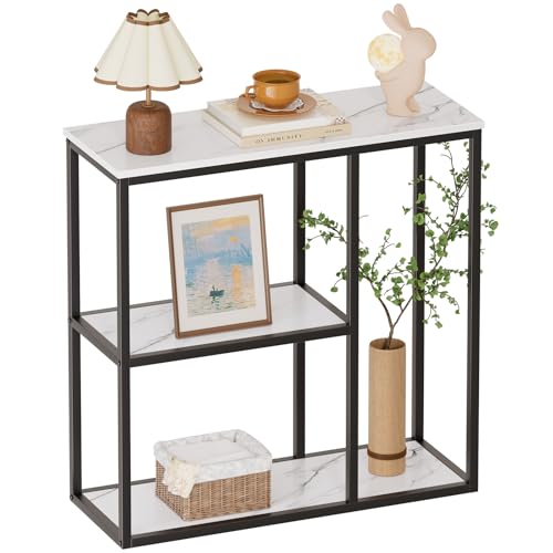 WOHOMO Console Table, 12 Inch Narrow Entryway Table for Living Room, 31.5 Inch Modern Industrial...