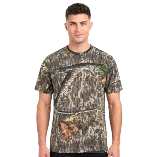 Mossy Oak Mens Camo Short Sleeve Cotton Crewneck Tees Unisex Adult Shirts (US Alpha XX-Large Regular Regular Mossy Oak Country Roots)
