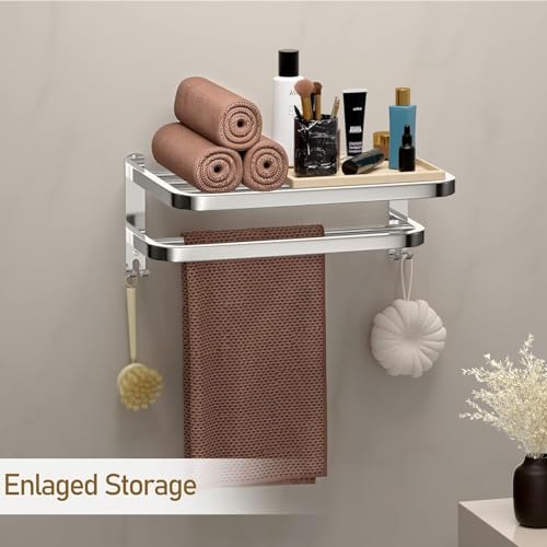 Image of BRANCO Stainless Steel Folding Towel Rack for Bathroom /Towel Stand /Hanger /Bathroom Accessories (24 Inch)