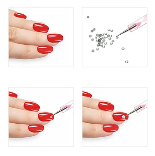 5 Boleadores De Acrílico Com 10 Pontas Metal Dupla Art Nail