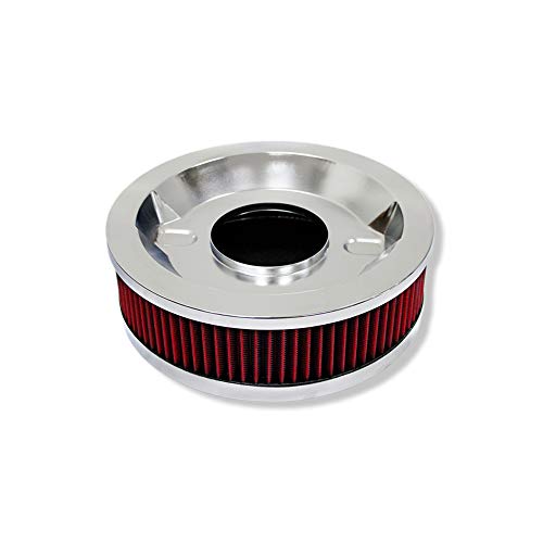 Demotor Performance 14"X 4" Chrome Breather Washable Air Filter Cleaner Reusable Oiled For Chevy #TOP1