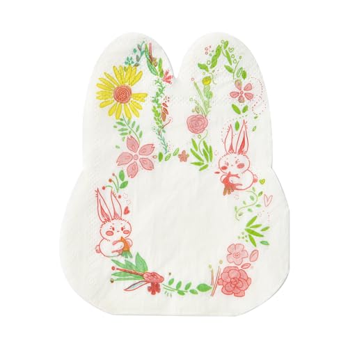 JASSEWRLY 80 Pcs Easter Napkins Paper, Easter Paper Bunny Napkins Easter Napkins Disposable Easter Cocktail Napkins, Easter Dinner Napkins Paper Easter Napkins For Decoupage Happy Easter Guest Napkins