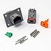 Deutsch 4-pin Flange Connector Kit, 16-18AWG Solid Contacts (Made in USA)
