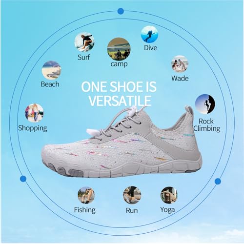 Image of SIOSNETA Hike Barefoot Shoes for Women Men, Wide Toe Water Shoes for Hiking,Breathable Non-Slip Athletic Footwear,