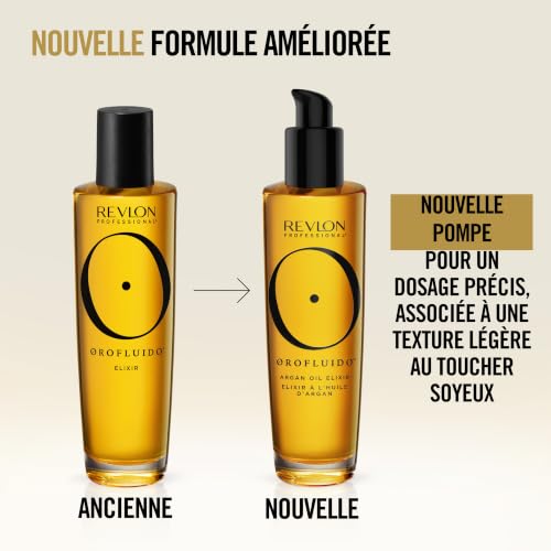 Revlon Professional Orofluido Original Huile Cheveux Argan 85ml | Élixir bio nourrissant enrichi en huile d'argan biologique pour cheveux secs et abîmés, notre ingrédient le plus précieux
