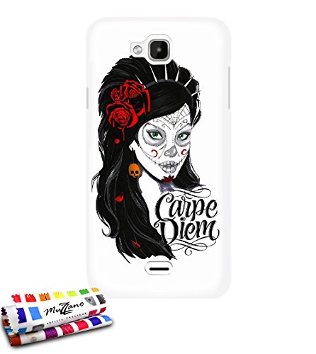 Coque rigide Ultra-Slim WIKO SLIDE au motif exclusif [Crane Mexicain] [Blanche] de MUZZANO + STYLET et CHIFFON MUZZANO® OFFERTS - La Protection Anti-rayure ULTIME, ELEGANTE ET DURABLE pour votre WIKO SLIDE