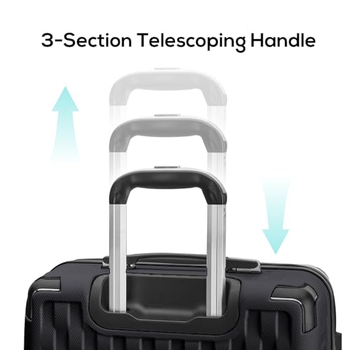 Image of Melalenia Luggage 10 Piece Sets Clearance,Large Suitcase Set Spinner Wheels with TSA Locks,Hard Shell Luggage Sets for Women Travel Suitcase (10Pcs Black)