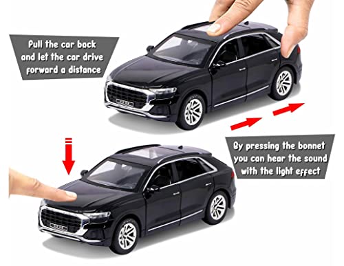 Image of DEUSON ECOM 1:32 Die-cast Metal Pullback Toy Car for Kids Best Gifts Vehicle Toys for Kids Sound and Light Pull Back Cars Toys & Truck Cars 700 (Multicolor)