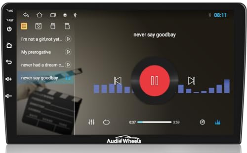 Image of Audio Wheels TS-7 Android Car Stereo with 2GB /32GB RAM & ROM Touch Screen Car Radio /BT /GPS Navigation Car Multimedia Audio and Video Player (10 Inch Android Screen)