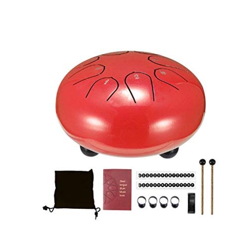 Tambor de lengua de acero de 6 pulgadas con baquetas miniatura 1