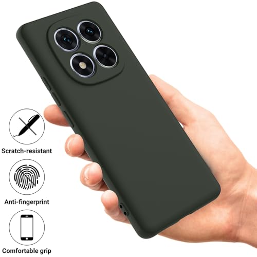 Image of Back Cover for Mi Redmi Note 14 Pro 5G /14 Pro| Full Camera Protection | Premium Liquid Silicon Case | Flexible Bumper Case for Mi Redmi Note 14 Pro 5G / 14 Pro 4G / Poco X7 5G(Military Green)
