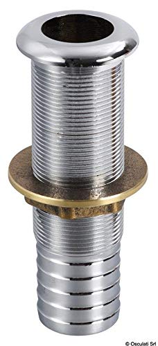 Dalot avec raccord laiton chromé 22,5 mm anti fuite plomberie