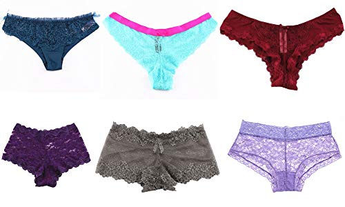 UWOCEKA Women Underwear,Varity of Panties 12 Pack Boyshort Hipster Briefs Assorted4