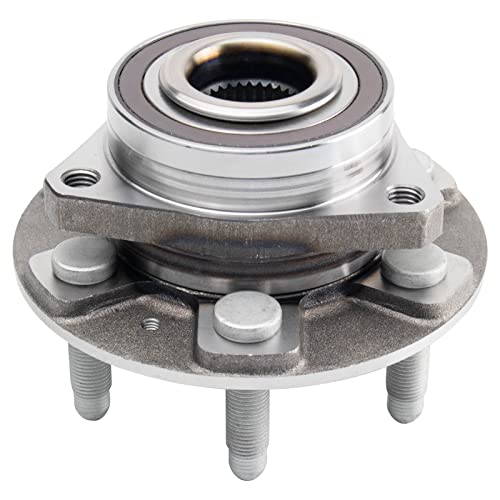 Image of TRQ Driver and Passenger Side Wheel Bearing and Hub Assembly Set 2 Piece Compatible with 18-22 Buick Enclave 17-22 Cadillac XT5 20-22 XT6 18-22 Chevrolet Traverse 17-22 GMC Acadia