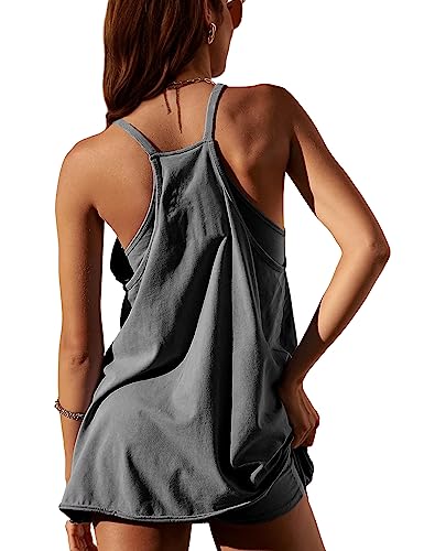 Lianlive Women Athletic Mini Dresses Built-in Shorts Set Summer Sleeveless Sundress Hot Shot Mini Dress2